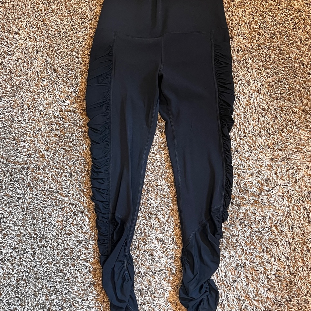 Athleta Black Mesh Me Up 7/8 Tights